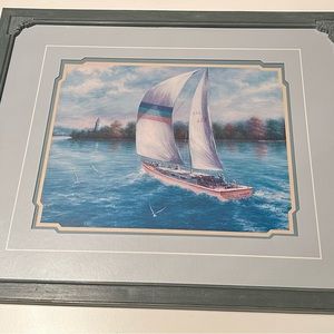 Sailboat Picture by Home Interiors, great condition! 21 1/2 x 17 1/2. Sea Scamp